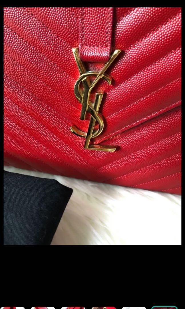 Ysl envelope bag red clearance